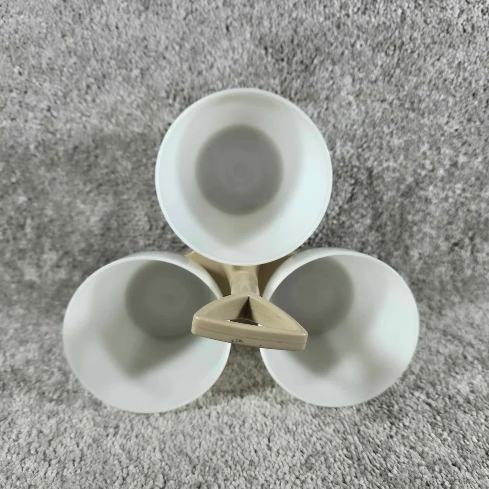 Tupperware Vintage Triple Condiment Server Caddy Holder‎ with Handle